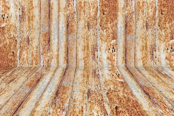 Rusty metal surface with rich and various texture perspective — Stock Photo, Image