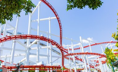 korkutarak bir roller coaster döngüler.
