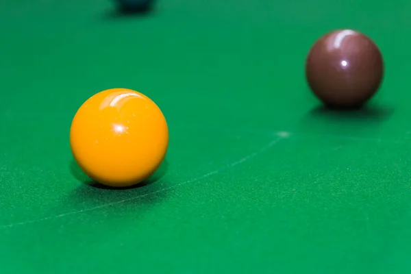 Snooker ball on snooker table — Stock Photo, Image