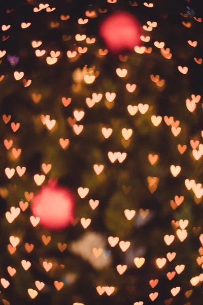 Defocused lights background. Heart bokeh — Stock Photo, Image