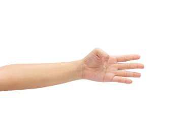 izole üzerinde beyaz zemin üzerine el