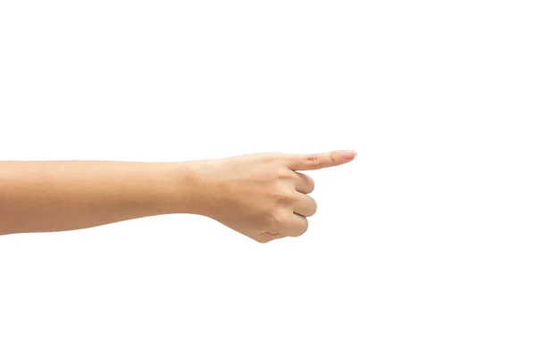 Γυναικείο χέρι για το απομονωθεί σε λευκό φόντο — Φωτογραφία Αρχείου