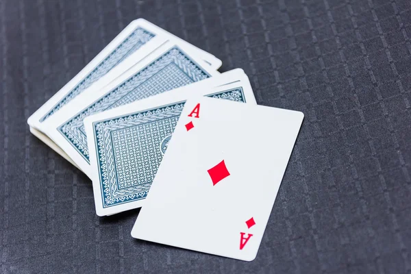 Cardboard playing cards for card games — Stock Photo, Image