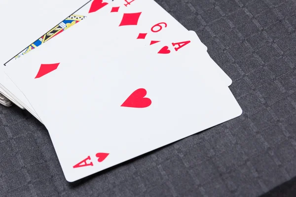 Cardboard playing cards for card games — Stock Photo, Image