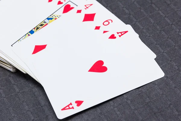 Cardboard playing cards for card games — Stock Photo, Image