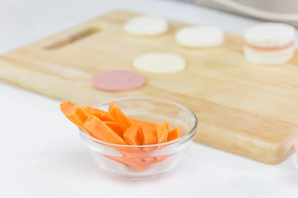 Fresh sliced carrot bread — Stock Photo, Image