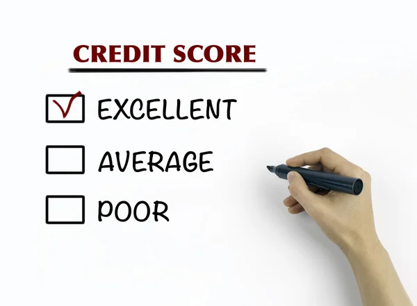 Hand with marker writing Credit Score concept — Stock Photo, Image