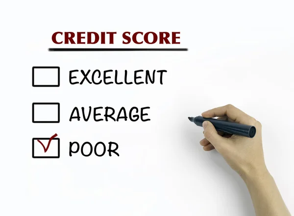 Hand with marker writing Credit Score concept — Stock Photo, Image