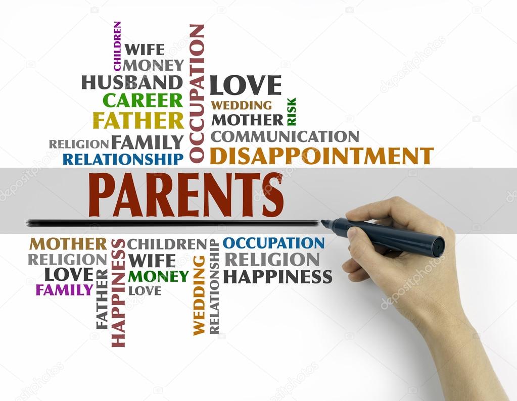 Hand With Marker Writing Parents Word Cloud Relations Concept Stock Photo Image By C Tumsasedgars