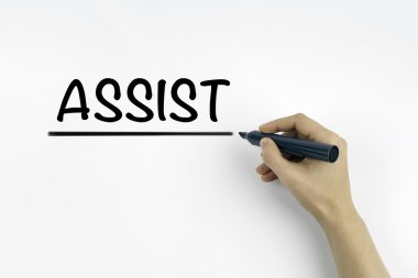 El işareti yazı ile: yardımcı 