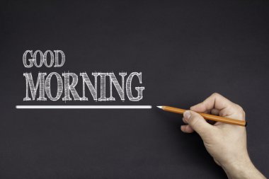 El beyaz kalem yazı ile: Günaydın