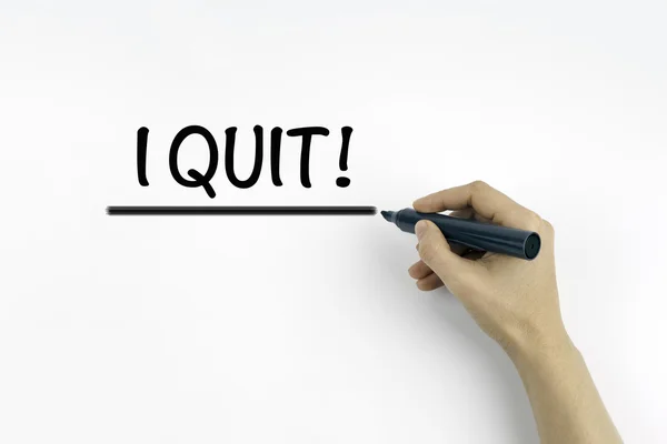 El işareti yazı ile: ı Quit!