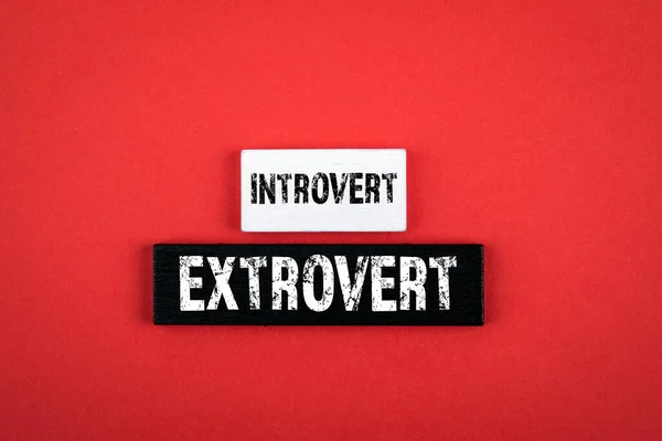 Introverti et Extrovert. Modèles de comportement, personnalités, caractère et concept de psychologie — Photo