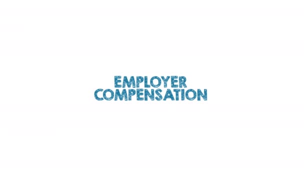Ersättning till arbetsgivare. Begreppet lön, pension, försäkring och semester — Stockvideo