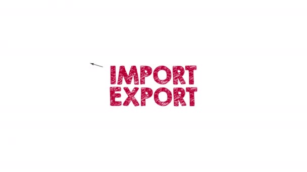 Import a export. Zboží a služby, logistika, spolupráce a koncepce hospodářské soutěže — Stock video