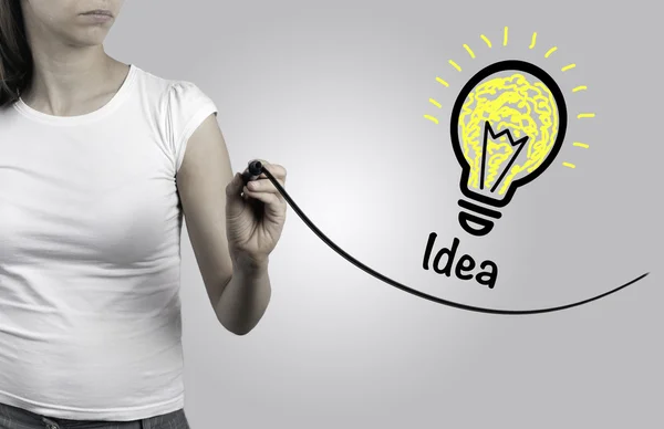 Idea concept, light bulb — Stock Photo, Image