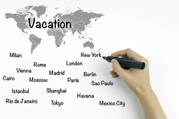 Plan de vacaciones — Foto de Stock