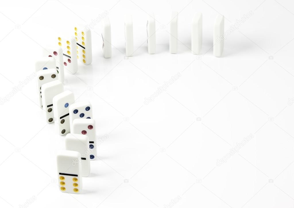 Domino isolated on white background