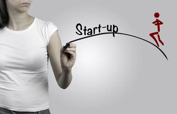 Start-up on a light background — Stock Photo, Image