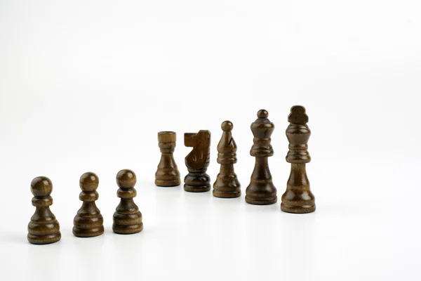 Beyaz zemin üzerinde satranç piyon — Stok fotoğraf