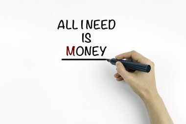 Marker metin - tek istediğim yazma ile el paradır 