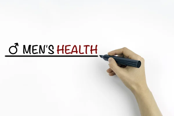 Ręka z markera pisania - Men's Health — Zdjęcie stockowe