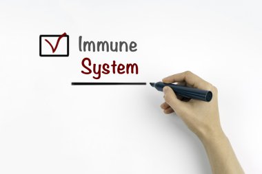 El işareti yazı ile: bağışıklık sistemi