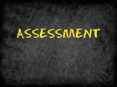 Değerlendirme - kara tahta üzerinde metin