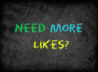 Daha fazla sever mi ihtiyacınız var? -Kara tahta üzerinde metin