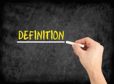 Tanımı - el chalkboar üzerinde metin yazma