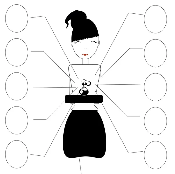 Personaje mujer de negocios aislada — Archivo Imágenes Vectoriales