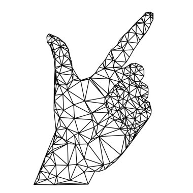 Parmakla gösteriliyor