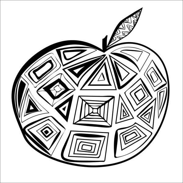 Geometric Apple — Stock Vector