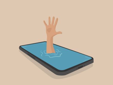 Elin akıllı telefonda boğulacak. Akıllı telefon bağımlılığı kavramı.