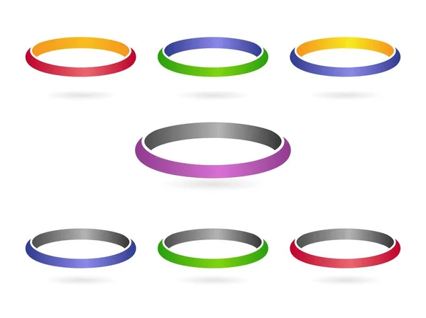 Vektorkreis Symbol Illustration Verschiedene Farben — Stockvektor