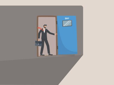 İş hayatında ya da kariyer yolunda yanlış karar, iş kariyerini bitirme kavramı..