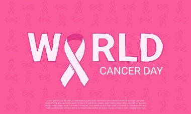 el çizimi dünya kanser günü arka planı