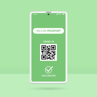 3 boyutlu akıllı telefon aşısı pasaportu, koronavirüs aşısı dijital sertifikası