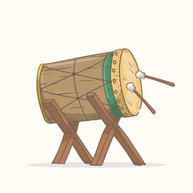 Geleneksel davul, Bedig, namaz zamanı geldiğinde Müslümanların anılması için bir davul