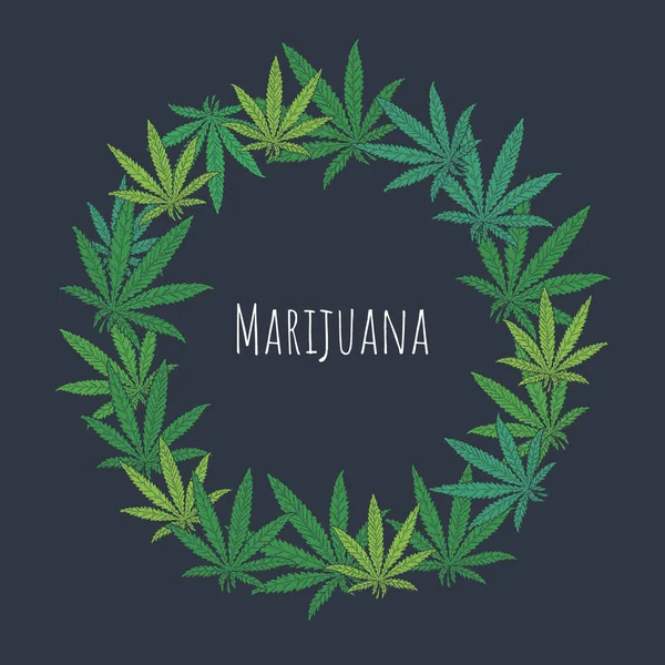 Çember şeklinde marihuana çerçevesi