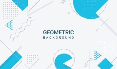 Modern elementlerin soyut mavi geometrik şekilleri