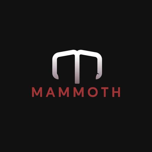 Mammoth Initial M logo design letter M sign