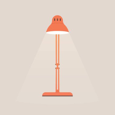 Kırmızı ofis masa lambası çizimi 