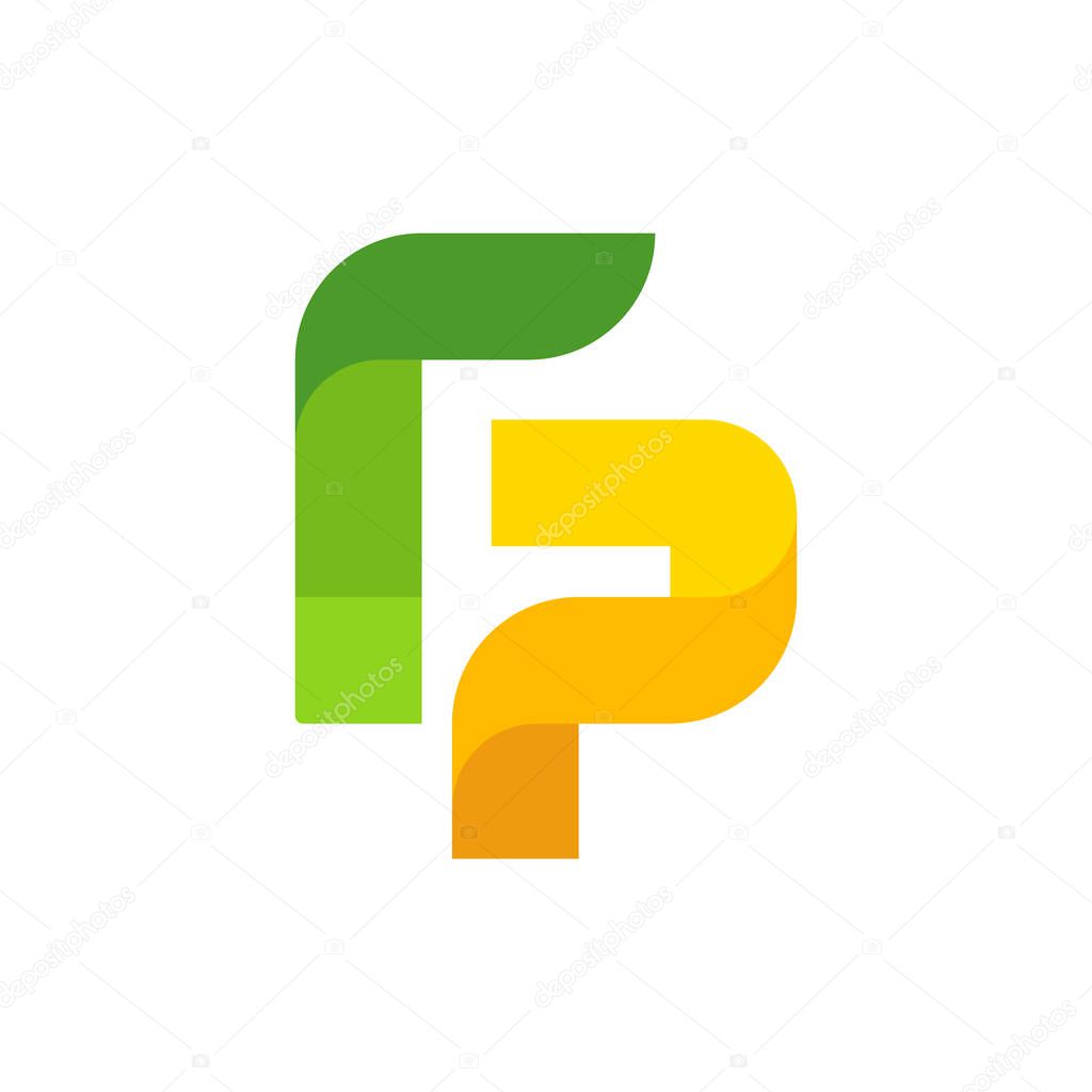 Simple geometric shape GP logo