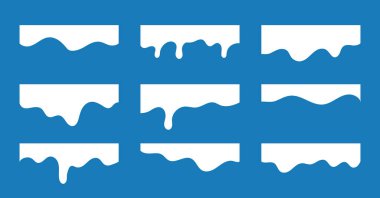 Ayrıştırıcılar şablon, Eğri Çizgiler, damlat ve dalga şeklinde vektör elementleri