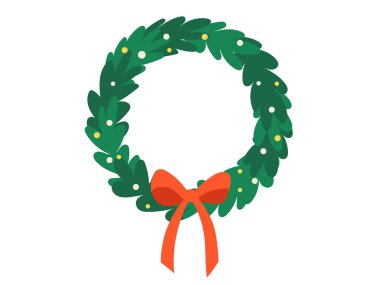 Fiyonklu Noel çelengi, kozalaklı çiçek buketi