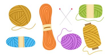 Yün yumağı, tüy yumağı, el işi hobisi, örgü iğnesi