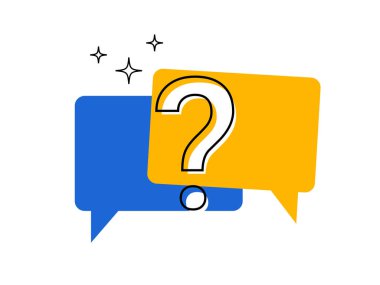 Soru işareti iletişimi, konuşma, forumlar, sohbet balonu