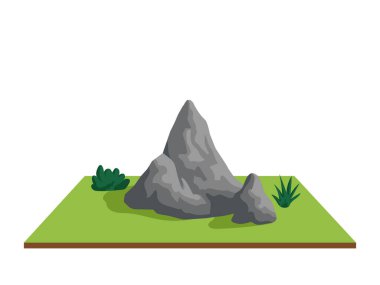 Taş kaya dağları, doğa manzarası.