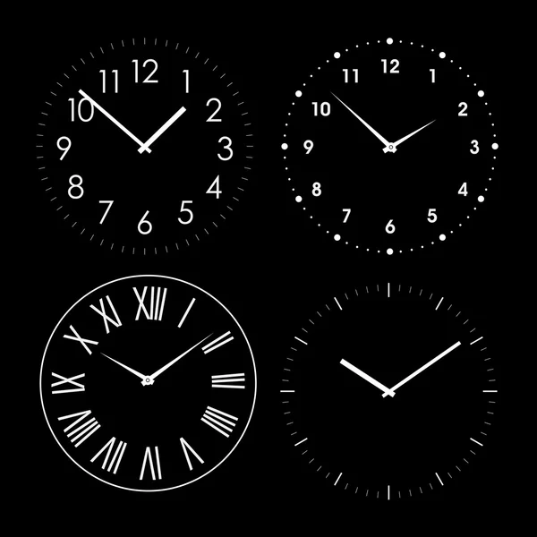 Conjunto de relojes, temporizadores — Vector de stock